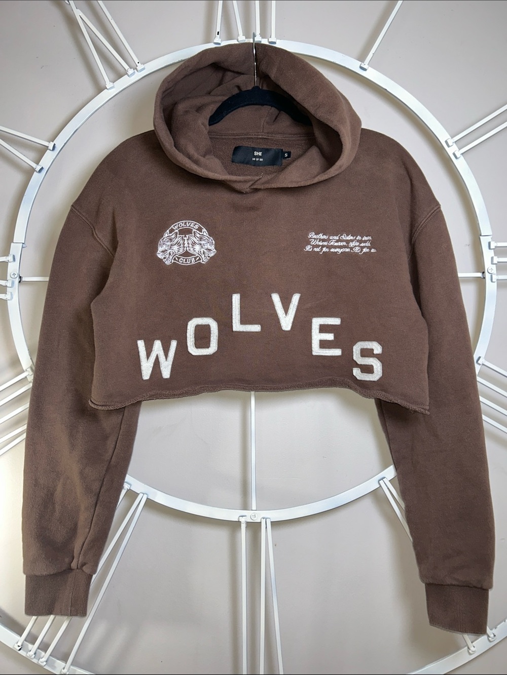 Darc Sport “SHE” Limited Edition 149 out of 500 Wolves Club Cropped Hoodie